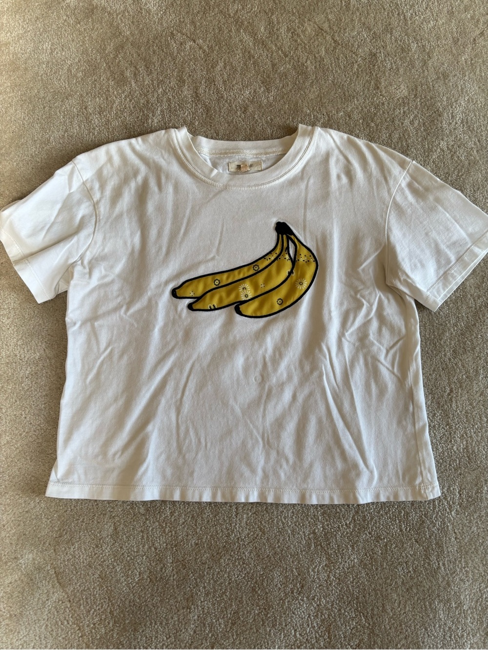 Madewell Women's White Banana Cropped Tee Small